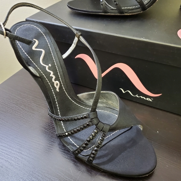 Nina Strappy Rhinestone Heels - Picture 2 of 14